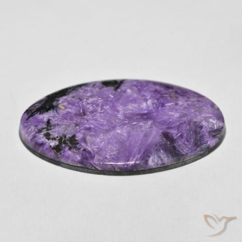 Charoite Viola scuro naturale da 38.49 ct, Taglio ovale, Opaco