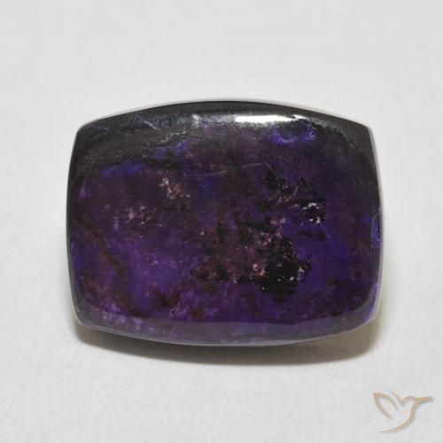 16.25ct Naturale Viola scuro Charoite, Cuscino, Opaco