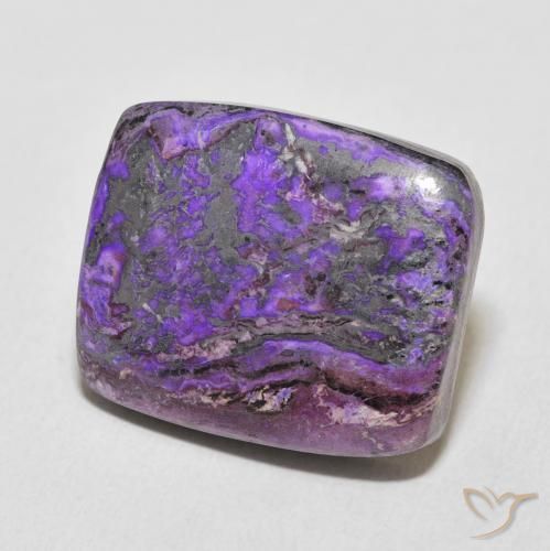Charoite Viola medio naturale da 16.78 ct, Cuscino, Opaco