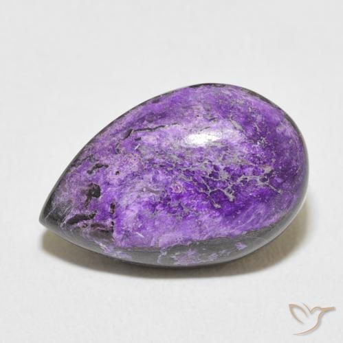 11.70ct Naturale Viola scuro Charoite, Forma a pera, Opaco