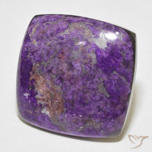 Charoite Viola scuro naturale da 23.25 ct, Cuscino, Opaco