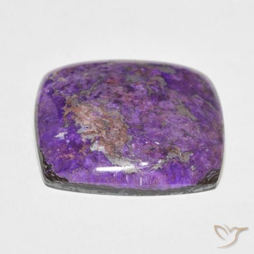 Charoite Viola scuro naturale da 23.25 ct, Cuscino, Opaco