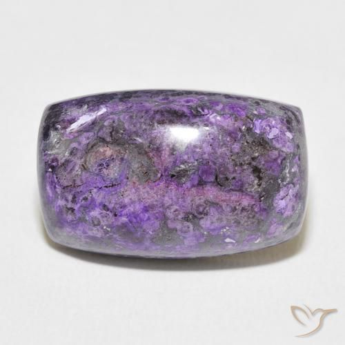 14.42ct Naturale Viola scuro Charoite, Cuscino, Opaco