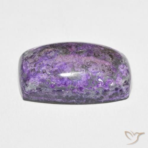 Charoite Viola scuro naturale da 14.42 ct, Cuscino, Opaco