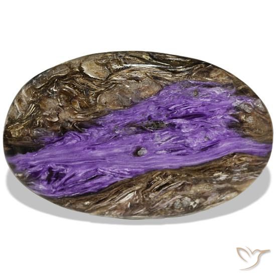 Caroite naturale viola da 52,72 ct, taglio a pera, opaco