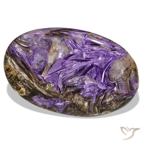 Caroite naturale viola da 51,52 ct, taglio ovale, opaco