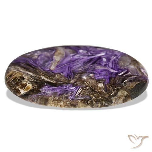Caroite naturale viola da 51,52 ct, taglio ovale, opaco