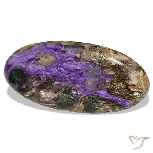 Caroite naturale viola da 51,81 ct, taglio ovale, opaco