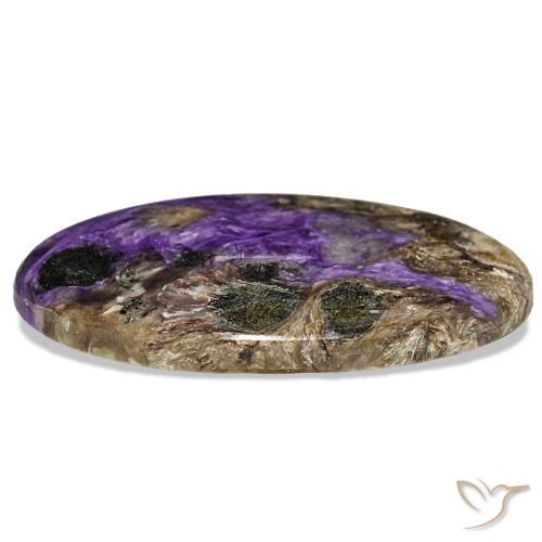Caroite naturale viola da 51,81 ct, taglio ovale, opaco