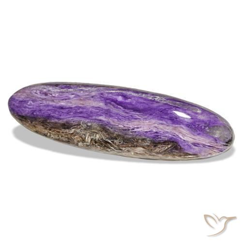 Caroite naturale viola da 23,32 ct, taglio ovale, opaco