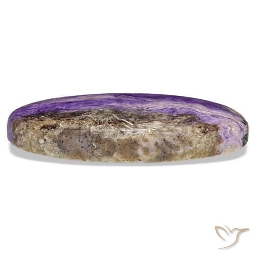 Caroite naturale viola da 23,32 ct, taglio ovale, opaco