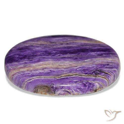 Caroite naturale viola da 37,34 ct, taglio ovale, opaco