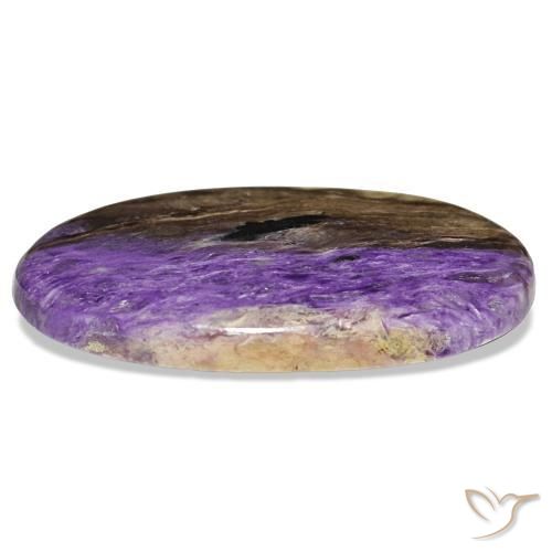 Caroite naturale viola da 26,14 ct, taglio ovale, opaco