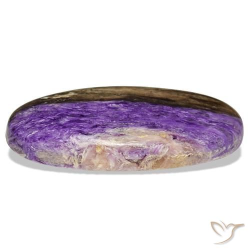 Caroite naturale viola da 46,40 ct, taglio ovale, opaco