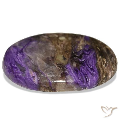 Caroite naturale viola da 51,30 ct, taglio ovale, opaco