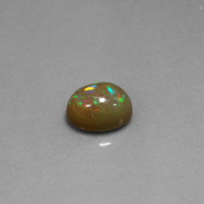 Opale cioccolato naturale multicolore da 1,03 ct, trasparente, trasparente/traslucido