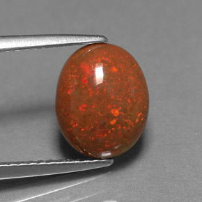 Opale di cioccolato Multicolore naturale da 1.66 ct, Taglio ovale, Opaco