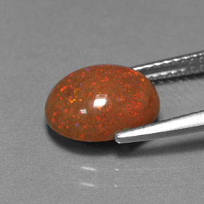 Opale di cioccolato Multicolore naturale da 1.66 ct, Taglio ovale, Opaco