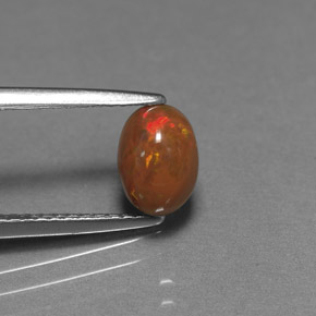 Opale di cioccolato Multicolore naturale da 0.69 ct, Taglio ovale, Opaco