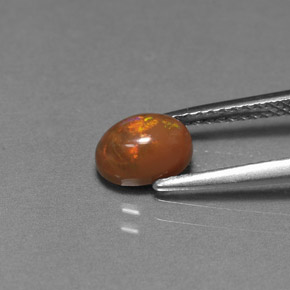 Opale di cioccolato Multicolore naturale da 0.69 ct, Taglio ovale, Opaco