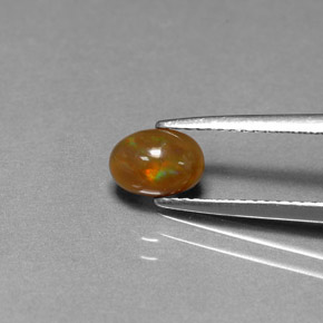 Opale di cioccolato Multicolore naturale da 0.54 ct, Taglio ovale, Opaco