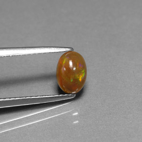 Opale di cioccolato Multicolore naturale da 0.54 ct, Taglio ovale, Opaco