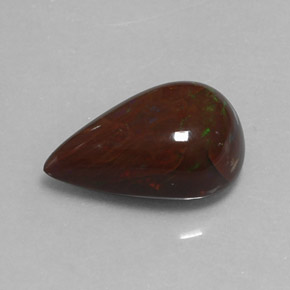Opale cioccolato naturale marrone da 3,83 ct, taglio a pera, opaco