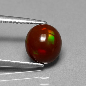 Opale di cioccolato Multicolore naturale da 1.40 ct, Taglio ovale, Opaco