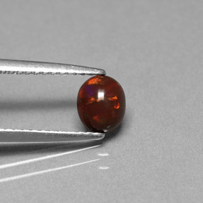 Opale di cioccolato Multicolore naturale da 0.43 ct, Taglio ovale, Opaco