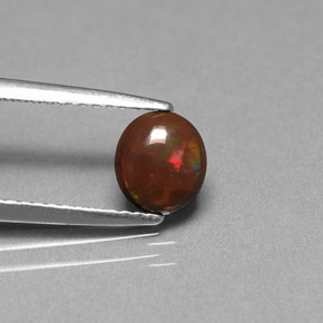 Opale di cioccolato Multicolore naturale da 0.44 ct, Taglio ovale, Opaco