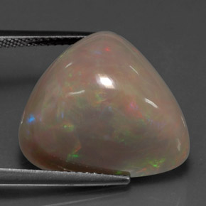 Opale cioccolato naturale multicolore da 15,63 ct, trillion, opaco