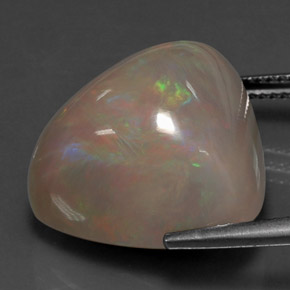 Opale cioccolato naturale multicolore da 15,63 ct, trillion, opaco