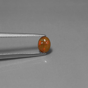 Opale di cioccolato Multicolore naturale da 0.34 ct, Taglio ovale, Opaco