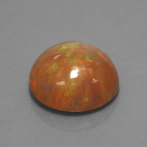 Opale cioccolato naturale multicolore da 4,33 ct, taglio rotondo, opaco