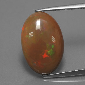 Opale di cioccolato Multicolore naturale da 4.08 ct, Taglio ovale, Opaco