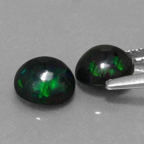 Gemme di Opale di cioccolato Multicolore naturale da  ct, Taglio rotondo, Opaco