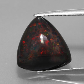Opale cioccolato naturale multicolore da 3,52 ct, trillion, opaco