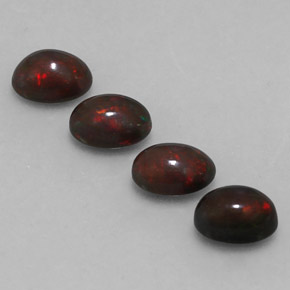 Opale cioccolato naturale multicolore da  ct, taglio ovale, traslucido
