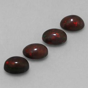 Opale cioccolato naturale multicolore da  ct, taglio ovale, traslucido