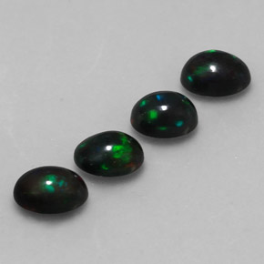 Gemme di Opale di cioccolato Multicolore naturale da  ct, Taglio ovale, Traslucido