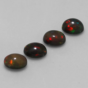 Opale cioccolato naturale multicolore da  ct, taglio ovale, traslucido