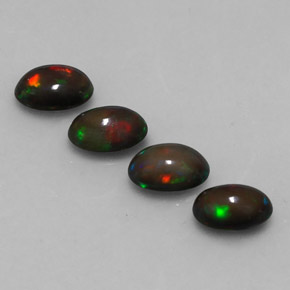 Opale cioccolato naturale multicolore da  ct, taglio ovale, traslucido