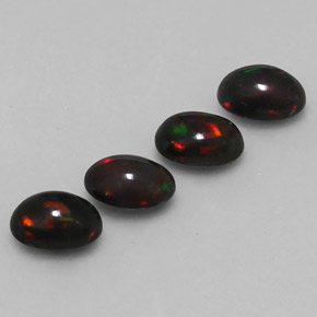 Opale cioccolato naturale multicolore da  ct, taglio ovale, traslucido