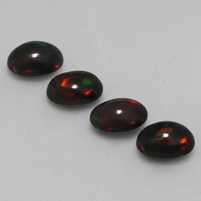 Opale cioccolato naturale multicolore da  ct, taglio ovale, traslucido