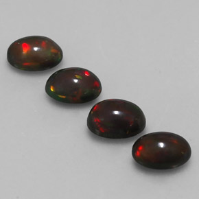 Opale cioccolato naturale multicolore da  ct, taglio ovale, traslucido