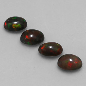 Opale cioccolato naturale multicolore da  ct, taglio ovale, traslucido