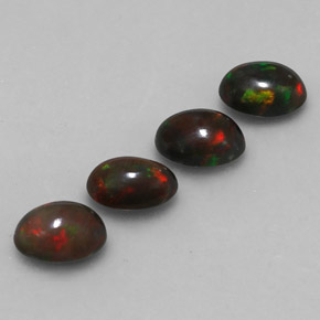 Opale cioccolato naturale multicolore da  ct, taglio ovale, traslucido