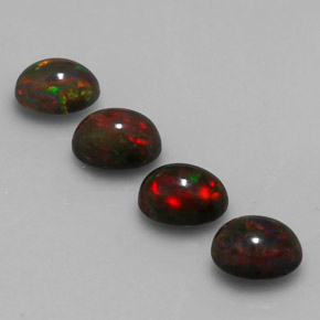 Opale cioccolato naturale multicolore da  ct, taglio ovale, traslucido