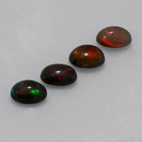 Opale cioccolato naturale multicolore da  ct, taglio ovale, traslucido