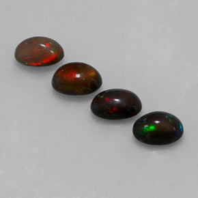 Opale cioccolato naturale multicolore da  ct, taglio ovale, traslucido